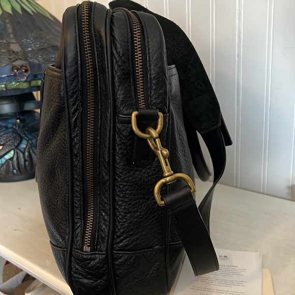 Vintage Coach briefcase messenger bag black with original paperwork receipt - Picture 9 of 16